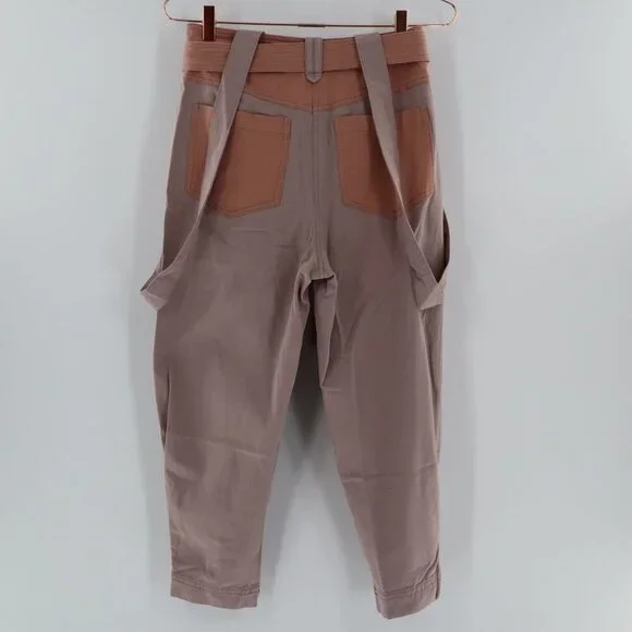 NEW Current Air New World Pant Womens Pegged Ankle Suspenders Carpenter Pockets - Picture 3 of 14